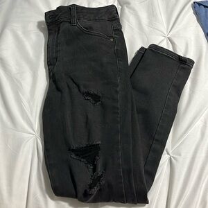 Distressed Black Jeans